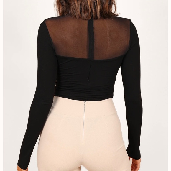 Mesh sheet long sleeve bodysuit - Picture 3 of 6